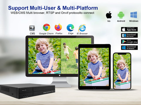 Dosilkc 4K 8 Channel POE NVR,   1080p/3MP/4MP/5MP/8MP POE Network Video Recorder  Supports up to 8TB HDD