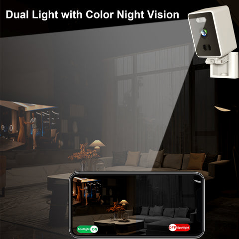 Mini Wifi Camera for Home Security Indoor Use Color Night Vision IP Camera