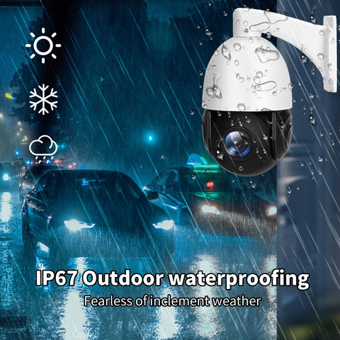 4K 8MP Outdoor PTZ IP POE Camera with Pan Tilt 20X Optical Zoom & 10X Digital Zoom Human Detection, Speed Dome Security Camera with 393ft IR Night Vision, Auto Tracking, 2-Way Audio(Compatible for Hikvision)